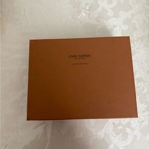Louis Vuitton Orange-Brown Gift Box with Center Logo